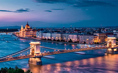 Sunset over Budapest, Hungary Sunset over Budapest, Hungary